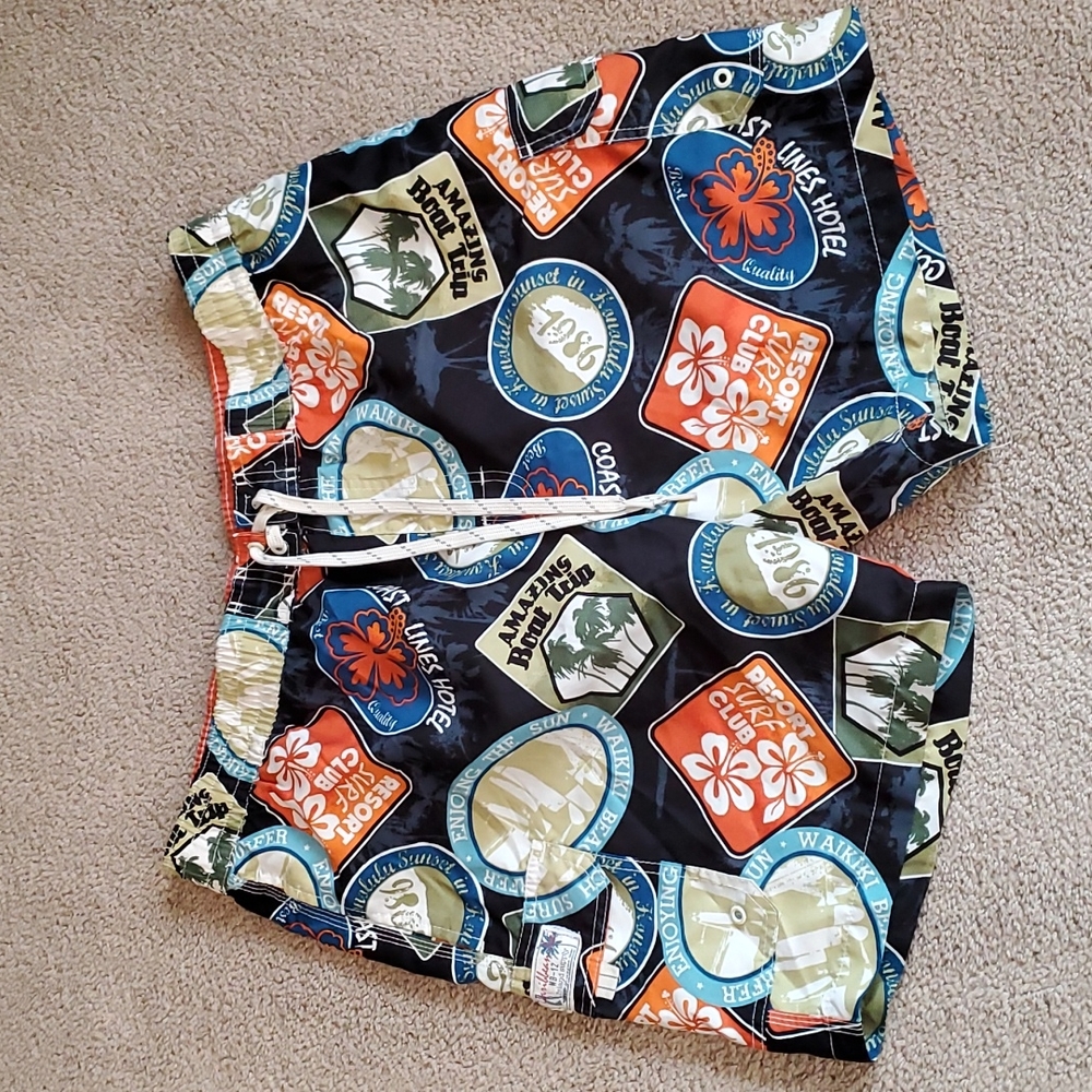 Mens Caribbean Joe swim trunks size XL
